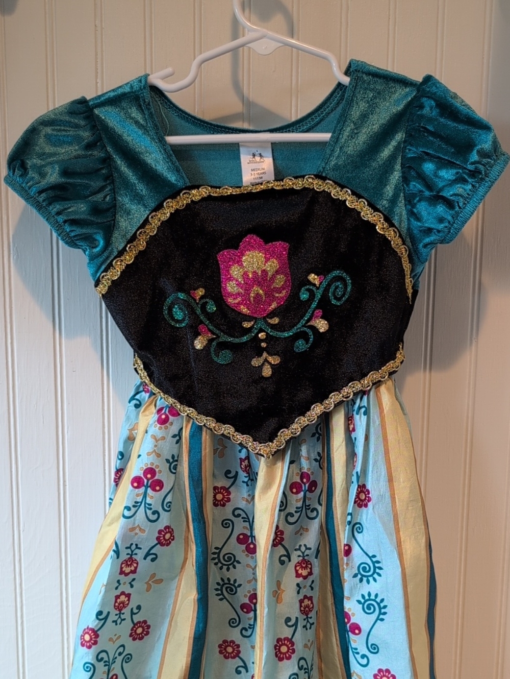 Little Adventures Girls Teal and Black Princess Costume Dress - Anna-Inspired - Picture 4 of 10